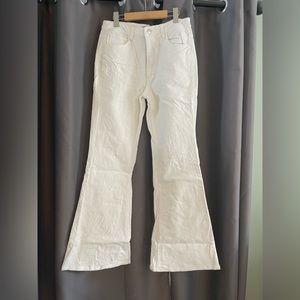 Forever 21 Corduroy Cream Flare Pants
